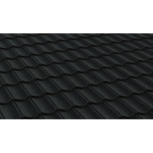 Композитная черепица AeroDek Tradition черный бриллиант, 1324*410 мм