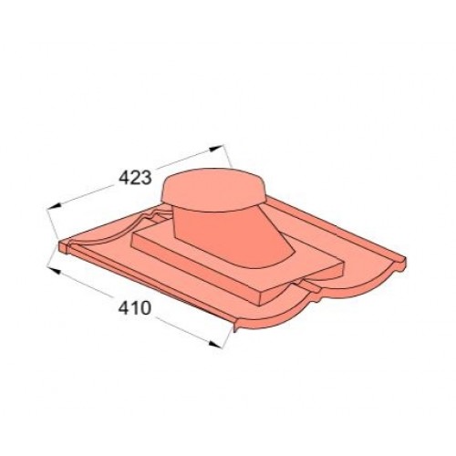 Вентилятор санитарный AeroDek Tradition черный бриллиант, 423*410 мм