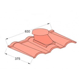 Вентилятор универсальный AeroDek Firenze терракота, 630*375 мм