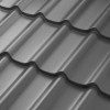 Металлочерепица AQUASYSTEM Стокгольм, St PE Rooftop Glance 0,50мм (Zn275) RR 23 - темно-серый