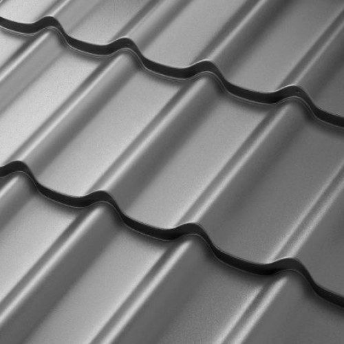 Металлочерепица AQUASYSTEM Стокгольм, St Pural BT MATT 0,50мм (Zn275) RR 21 - светло-серый