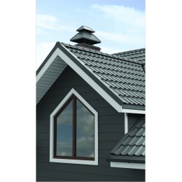 Металлочерепица AQUASYSTEM Стокгольм, St Crown BT MATT 0,50мм (Zn275) RR 23 - темно-серый