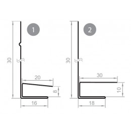 F-профиль AQUASYSTEM L=2 м St PE 0,45мм (Zn140) RAL 1001 - бежевый