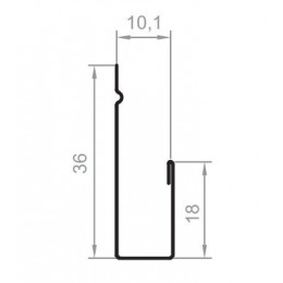 G-планка AQUASYSTEM L=2 м St PE 0,45мм (Zn140) RR 20 - белый