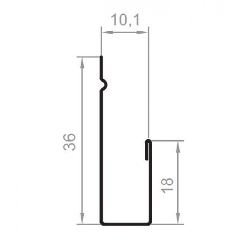 G-планка AQUASYSTEM L=2 м AL PE MATT RAL 7003 - серый мох