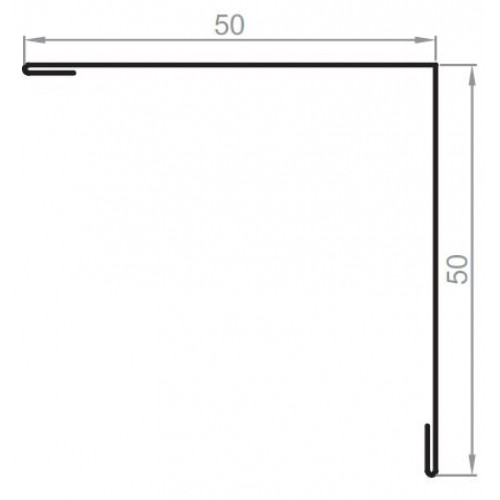 Планка угловая внешняя AQUASYSTEM L=2 м St Printech Naive - американский орех