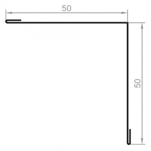 Планка угловая внутренняя AQUASYSTEM L=2 м St PURAL MATT 0,5мм (Zn275) RR 33 - черный