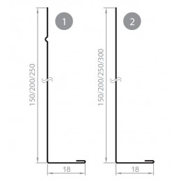 L-профиль 150 AQUASYSTEM L=2 м St PE MATT 0,45мм (Zn140) RR 32 - темно-коричневый