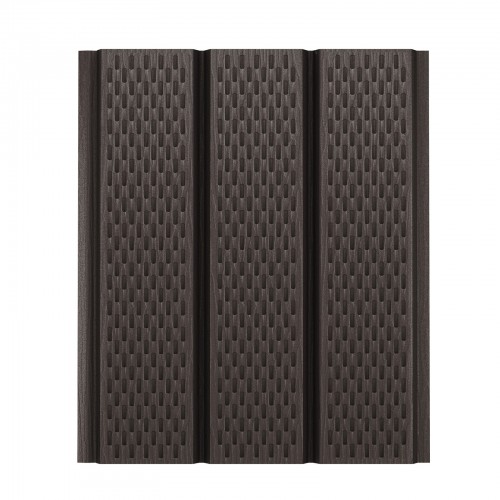 Софит металлический с полной перфорацией AQUASYSTEM 2,4*0,326/0,303 м St PE MATT 0,45мм (Zn140) RR 32 - темно-коричневый