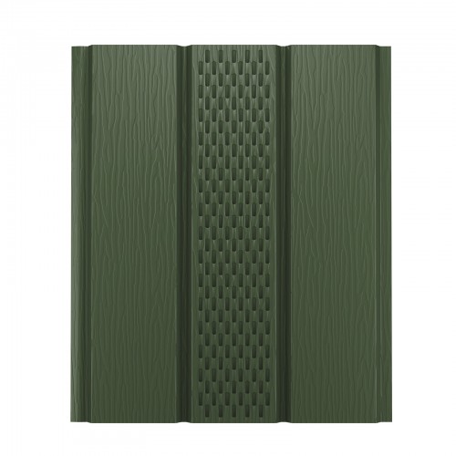 Софит металлический с центральной перфорацией AQUASYSTEM 3,0*0,326/0,303 м St PURAL 0,5мм (Zn275) RR 11 – темно-зеленый