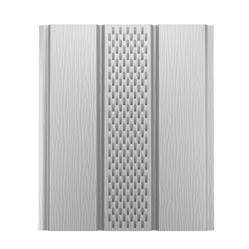 Софит металлический с центральной перфорацией AQUASYSTEM 3,0*0,326/0,303 м St PURAL 0,5мм (Zn275) RR 20 – белый