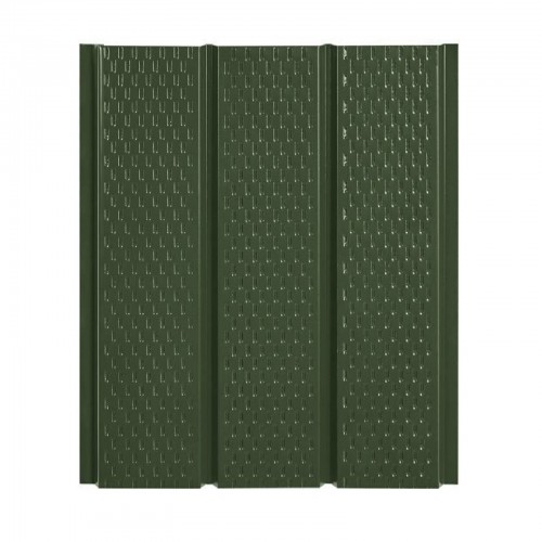 Софит металлический с полной перфорацией AQUASYSTEM 1,0*0,326/0,303 м St PURAL 0,5мм (Zn275) RR 11 – темно-зеленый