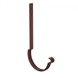 Крюк крепления желоба удлиненный AQUASYSTEM, L=230мм, D125/90 мм, PURAL MATT RAL 8017 – коричневый шоколад