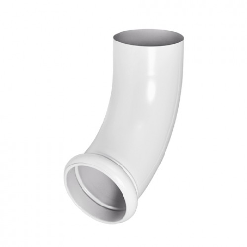 Отвод трубы декорированный 72° AQUASYSTEM, D150/100 мм, PURAL RR 20 – белый