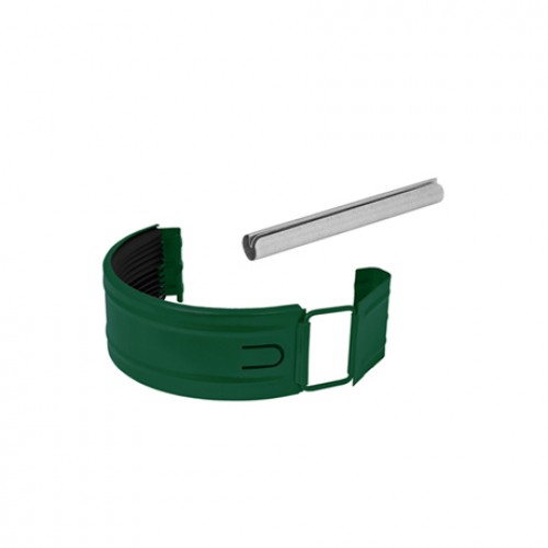 Соединитель желоба в комплекте AQUASYSTEM, D125/90 мм, PURAL RAL 6005 – зеленый