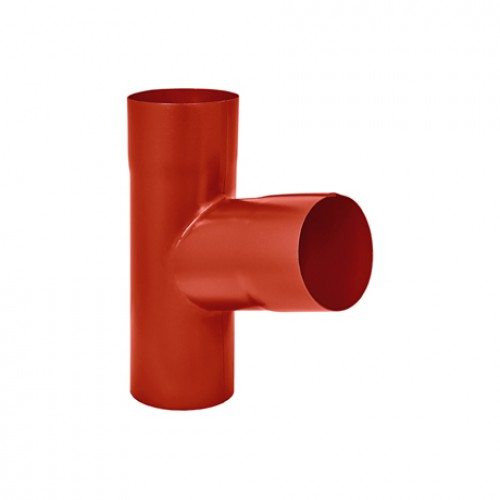Тройник AQUASYSTEM, D125/90 мм, PURAL RR 29 – красный