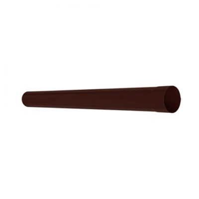 Труба водосточная AQUASYSTEM L=1 м, коричневый шоколад, D125/90 мм, PURAL RAL 8017