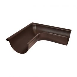 Угол желоба наружный 90° AQUASYSTEM, D150/100 мм, PURAL MATT RAL 8017 – коричневый шоколад