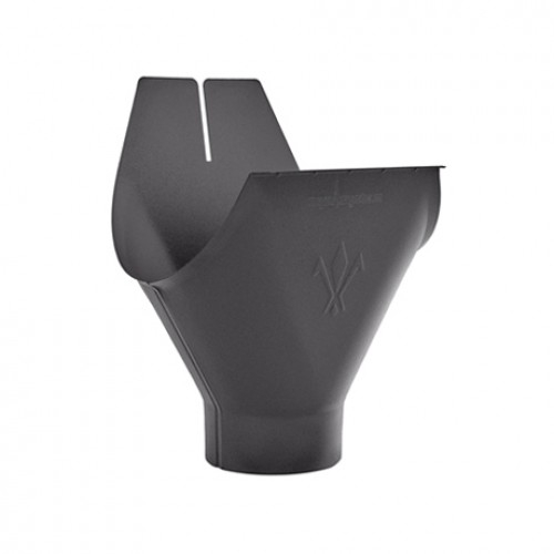 Воронка желоба AQUASYSTEM, D125/90 мм, PURAL MATT RR 23 – темно-серый