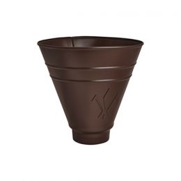 Воронка водосборная круглая AQUASYSTEM, D125/90 мм, PURAL MATT RAL 8017 – коричневый шоколад