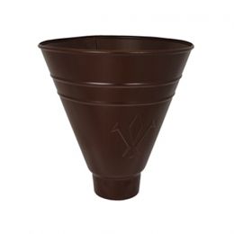 Воронка водосборная круглая AQUASYSTEM, D125/90 мм, PURAL RAL 8017 – коричневый шоколад