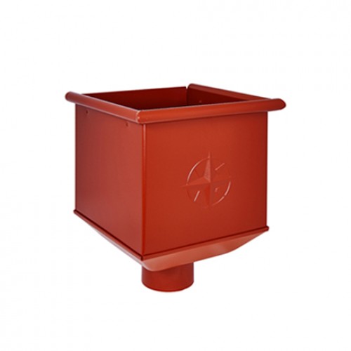 Воронка водосборная AQUASYSTEM, D125/90 мм, PURAL RR 29 – красный