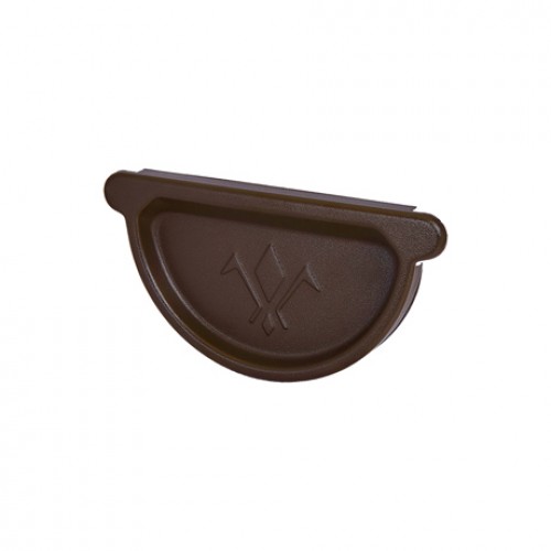 Заглушка желоба универсальная AQUASYSTEM, D150/100 мм, PURAL MATT RAL 8017 – коричневый шоколад