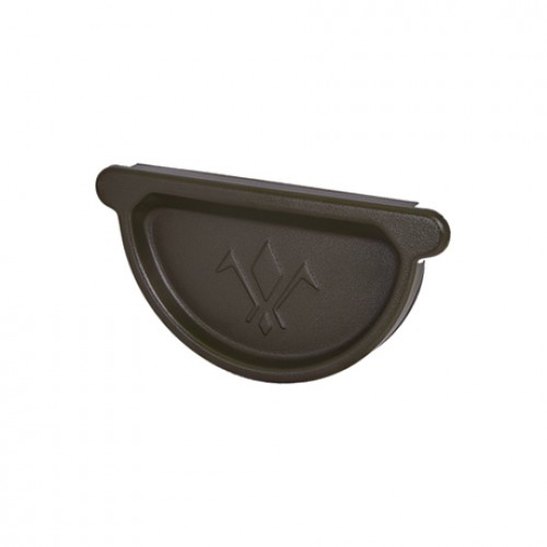 Заглушка желоба универсальная AQUASYSTEM, D150/100 мм, PURAL MATT RR 32 – темно-коричневый