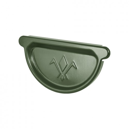 Заглушка желоба универсальная AQUASYSTEM, D150/100 мм, PURAL RR 11 – темно-зеленый