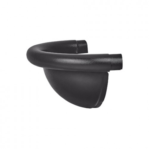 Заглушка желоба универсальная полукруглая AQUASYSTEM, D150/100 мм, PURAL MATT RR 23 – темно-серый