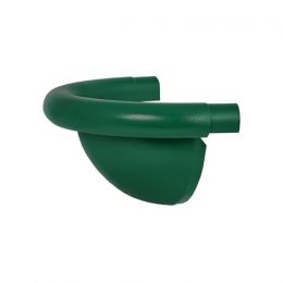 Заглушка желоба универсальная полукруглая AQUASYSTEM, D125/90 мм, PURAL RAL 6005 – зеленый