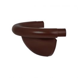 Заглушка желоба универсальная полукруглая AQUASYSTEM, D150/100 мм, PURAL RAL 8017 – коричневый шоколад