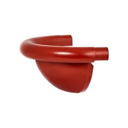 Заглушка желоба универсальная полукруглая AQUASYSTEM, D125/90 мм, PURAL RR 29 – красный