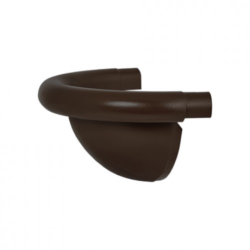 Заглушка желоба универсальная полукруглая AQUASYSTEM, D125/90 мм, PURAL RR 32 – темно-коричневый