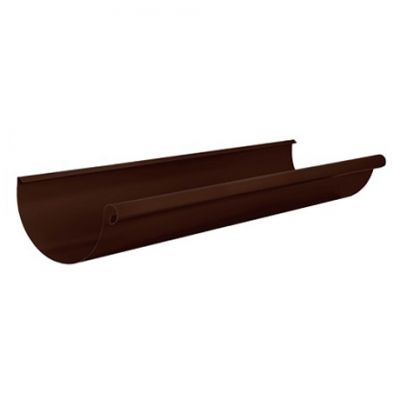 Желоб водосточный AQUASYSTEM L=3 м, коричневый шоколад, D125/90 мм, PURAL RAL 8017