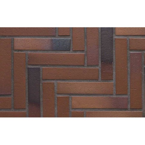 Тротуарная клинкерная плитка Stroeher 124 braun-blau, 240*52*18 мм