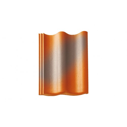 Цементно-песчаная черепица рядовая BRAAS Янтарь антик красная