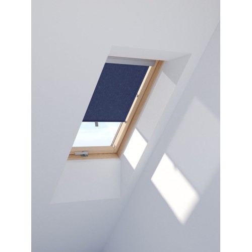 Рулонная штора на крючках Contrio RHA CXA 4312, рассеивающая, темно-синий