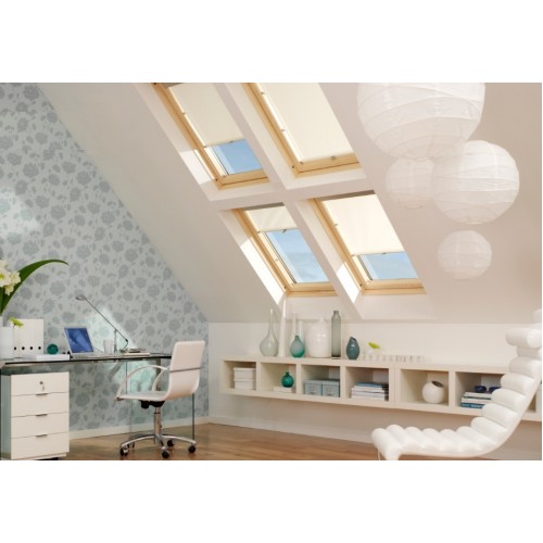 Рулонная штора на крючках Contrio RHA PXA 4319, рассеивающая, бежевый