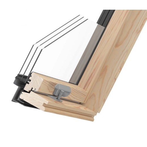 Мансардное окно двухкамерное с вентклапаном DAKEA KAV B1500, 940*1180 мм