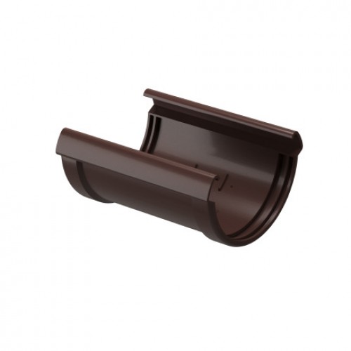 Соединитель желоба Docke LUX, D140/100 мм, RAL 8019 – шоколад