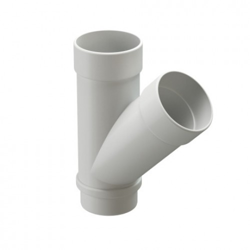 Тройник Docke LUX, D140/100 мм, RAL 9003 – пломбир