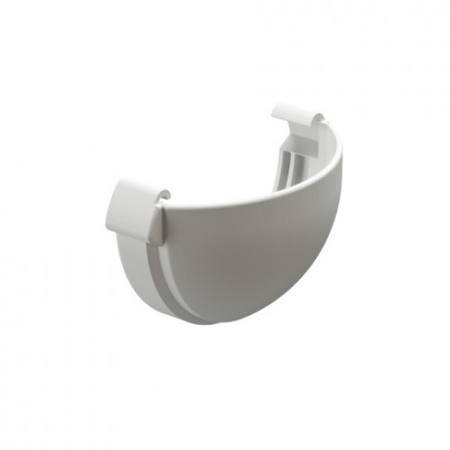 Заглушка желоба универсальная Docke LUX, D140/100 мм, RAL 9003 – пломбир