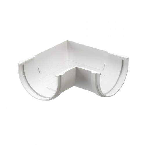 Угол желоба универсальный 90° Docke Standard, D120/80 мм, RAL 9003 – белый
