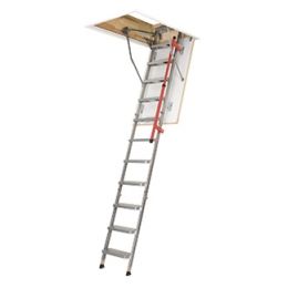 Складная металлическая лестница с телескопическими ножками FAKRO LML Lux 70*130*280 см
