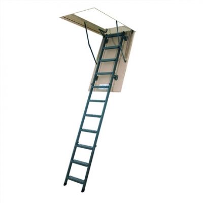 Выдвижная металлическая чердачная лестница FAKRO LMS 60*120*280 см