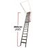Металлическая лестница для помещений с высокими потолками FAKRO LMP 86*144*366 см