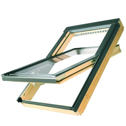 FAKRO FTS-V U2 (V22) - мансардное окно со среднеповоротным открыванием, 1340*980 мм