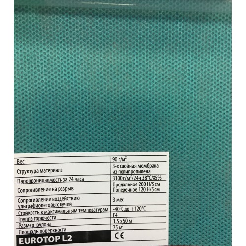 Диффузионная мембрана FAKRO EUROTOP L2, 50*1,5м