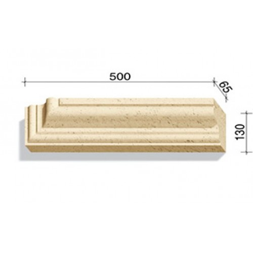 Угловой элемент для наличников и карнизов White Hills Тиволи 720-03, 500*65*130
